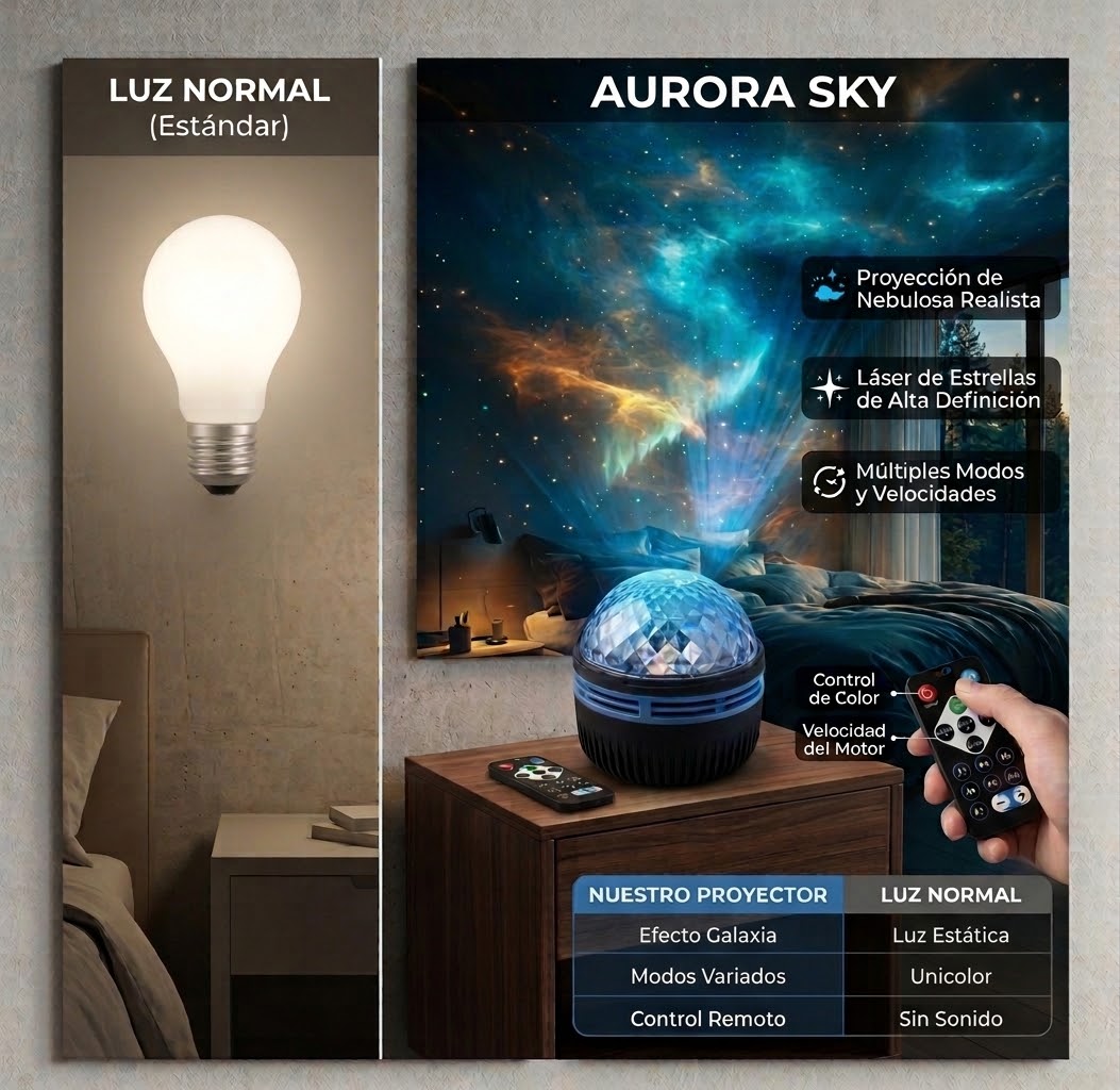 Aurora Sky — Proyector de Cielo Estrellado